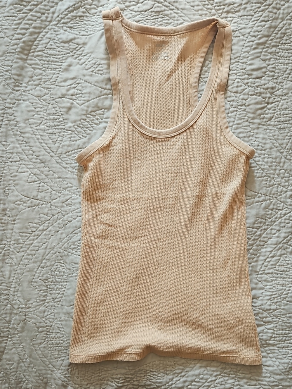 aerie Women's Ribbed Racerback Tank Top - Beige